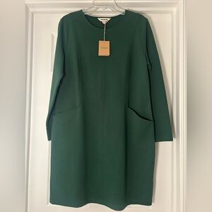 Boden Forest Green Long Sleeve Dress